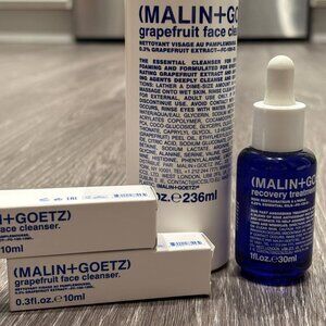 New Malin Goetz Recovery Treatment Oil and Grapefruit face cleanser